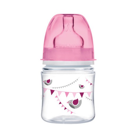 Canpol butelka szeroka antykolkowa 120ml PP EasyStart Lets Celebrate różowa