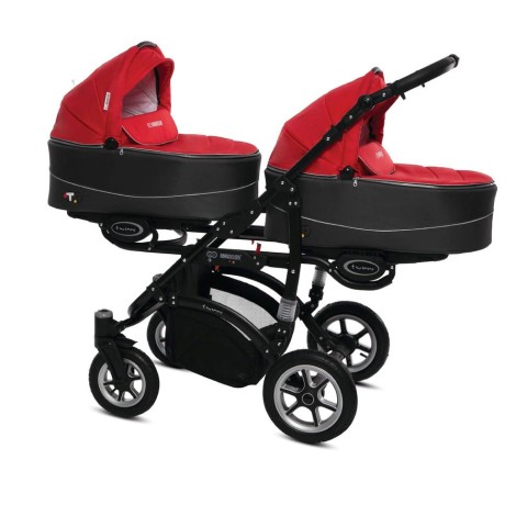 BabyActive wózek bliźniaczy Twinni 2w1 rosso