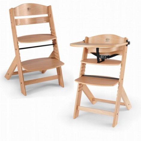 Kinderkraft krzesełko do karmienia Enock drewniane natural