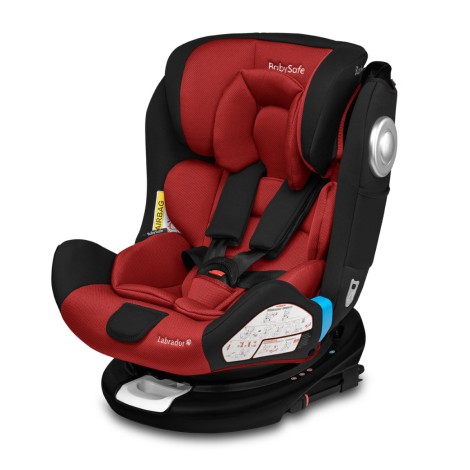 Fotelik samochodowy BabySafe Labrador - red-black